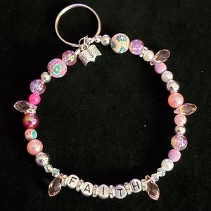 Faith With Bible Charm Prayer Keychain 🙏